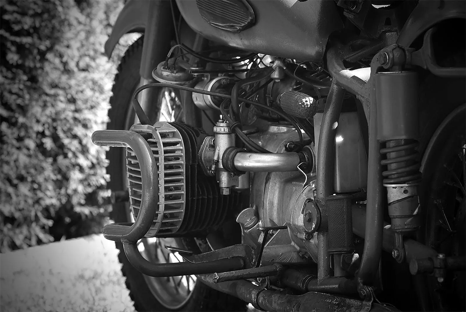 Silnik typu bokser w ciężkim motocyklu — zbliżenie
